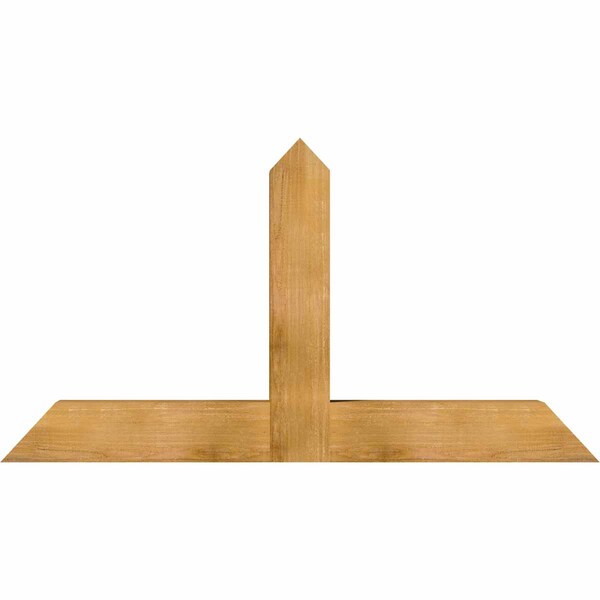 Ekena Millwork Portland Rough Sawn Timber Gable Bracket, Western Red Cedar, 60"W x 32"H x 6"D x 6"F, 13/12 Pitch GBW060X32X0606POR00RWR - main